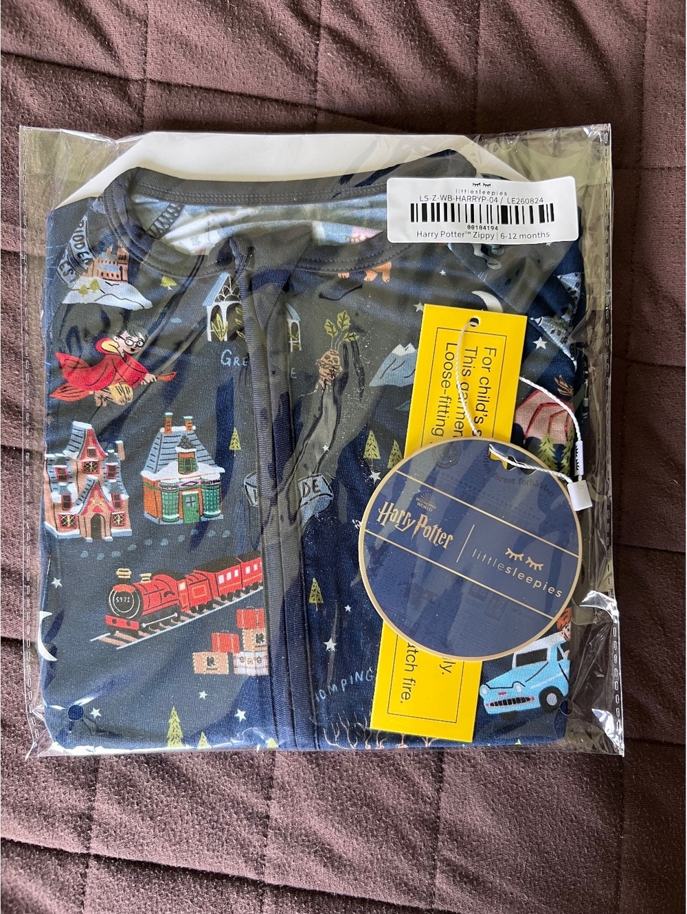 LITTLE SLEEPIES Harry Potter zippy 6-12 months